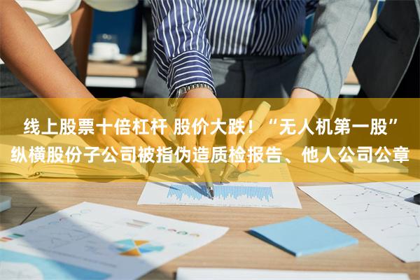 线上股票十倍杠杆 股价大跌！“无人机第一股”纵横股份子公司被指伪造质检报告、他人公司公章