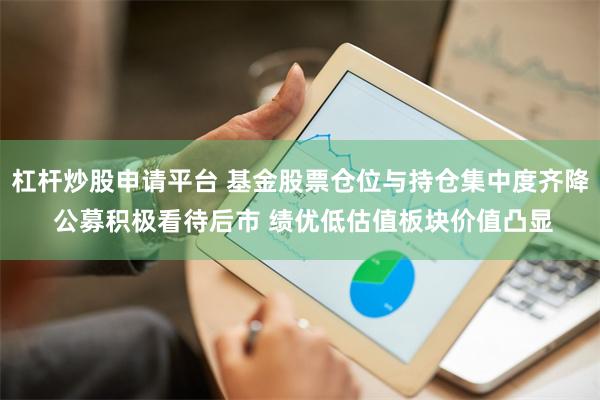 杠杆炒股申请平台 基金股票仓位与持仓集中度齐降 公募积极看待后市 绩优低估值板块价值凸显