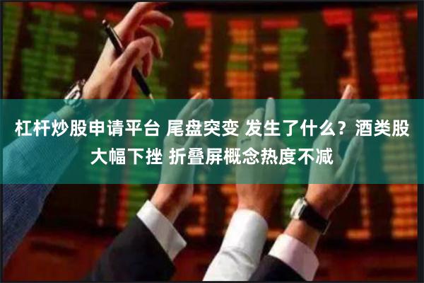 杠杆炒股申请平台 尾盘突变 发生了什么？酒类股大幅下挫 折叠屏概念热度不减