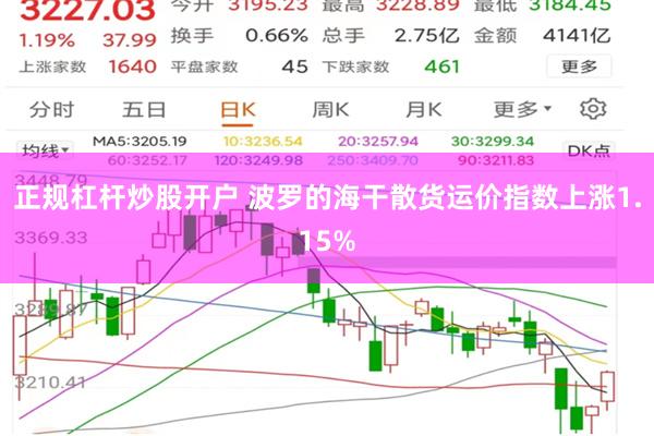 正规杠杆炒股开户 波罗的海干散货运价指数上涨1.15%