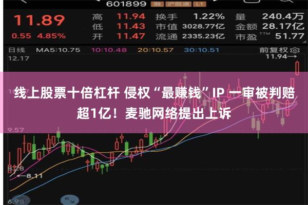 线上股票十倍杠杆 侵权“最赚钱”IP 一审被判赔超1亿！麦驰网络提出上诉